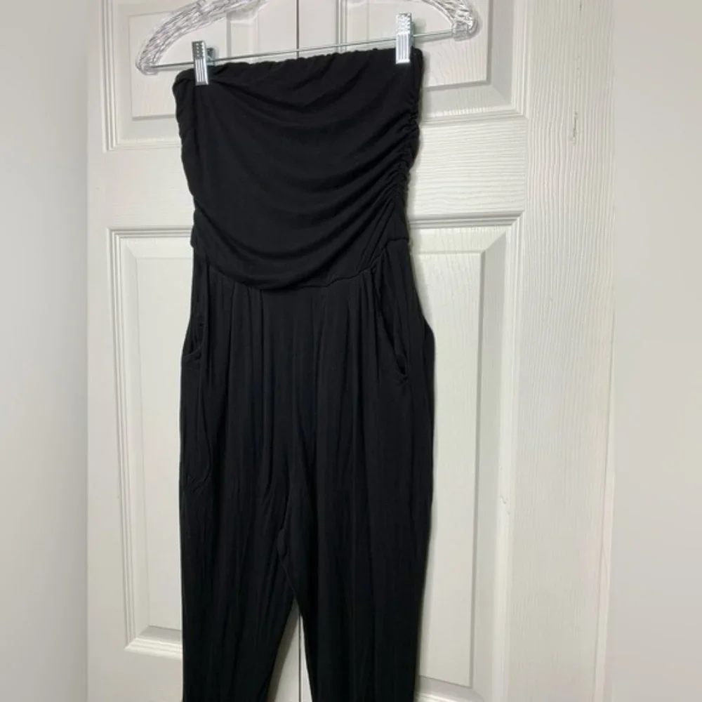 Black Strapless Jumpsuit